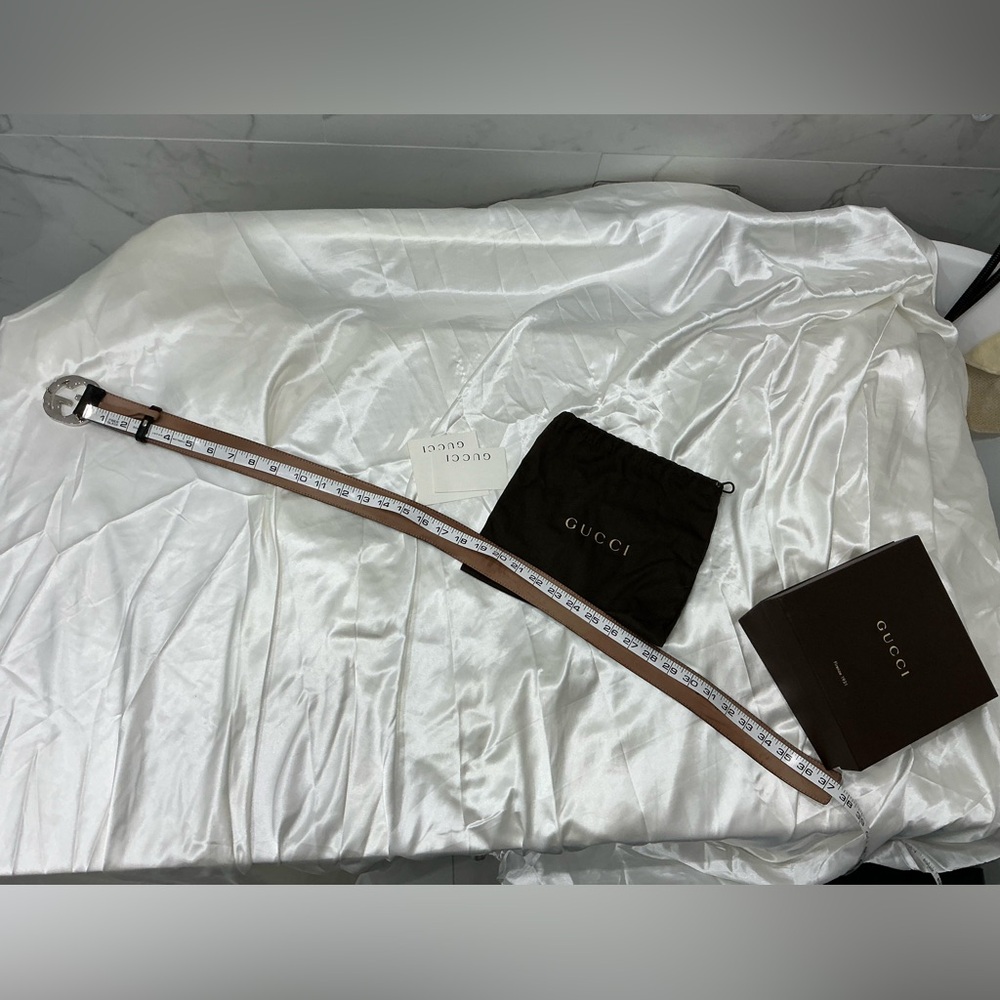 Authentic GUCCI GG monogram leather belt🌹🌹 - Picture 7 of 14